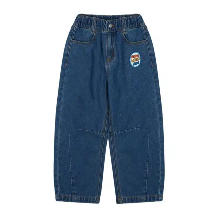 Jelly Mallow Friends Lettering denim pants