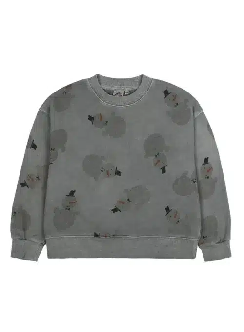 Jelly Mallow Snowman Pigment Sweatshirt