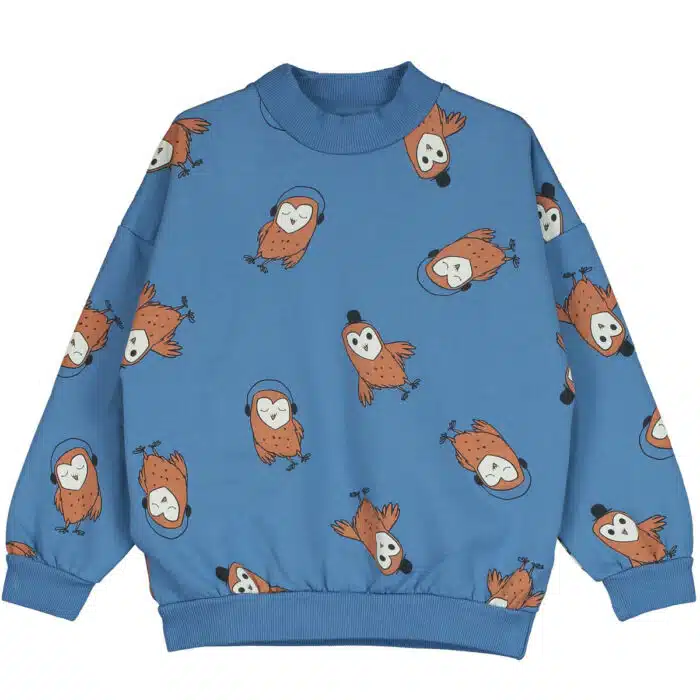 Lotie Sweatshirt Owls Blue