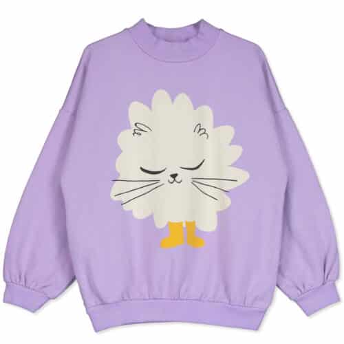 Lotiekids Sweater Kitten in Boots Mauve