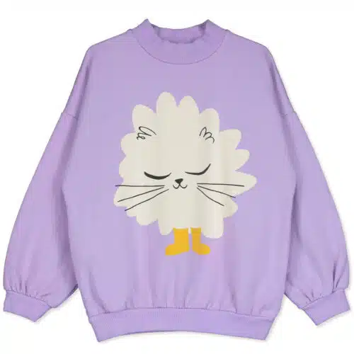 Lotiekids Sweater Kitten in Boots Mauve