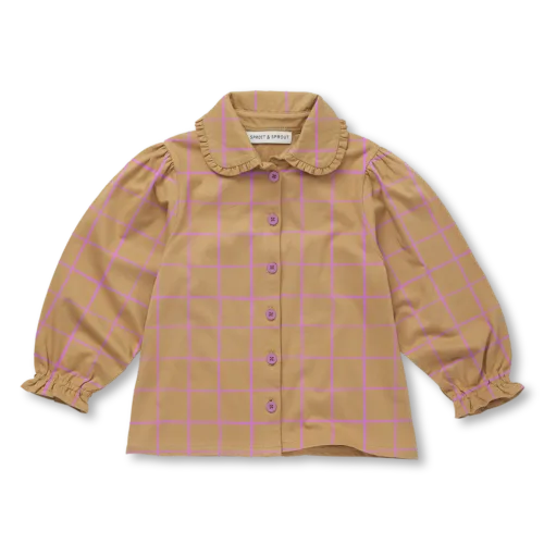 Sproet & Sprout Check blouse girls Light Mustard