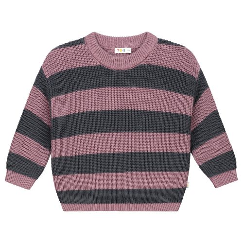 Yuki Stripes Knitted Sweater - Heather