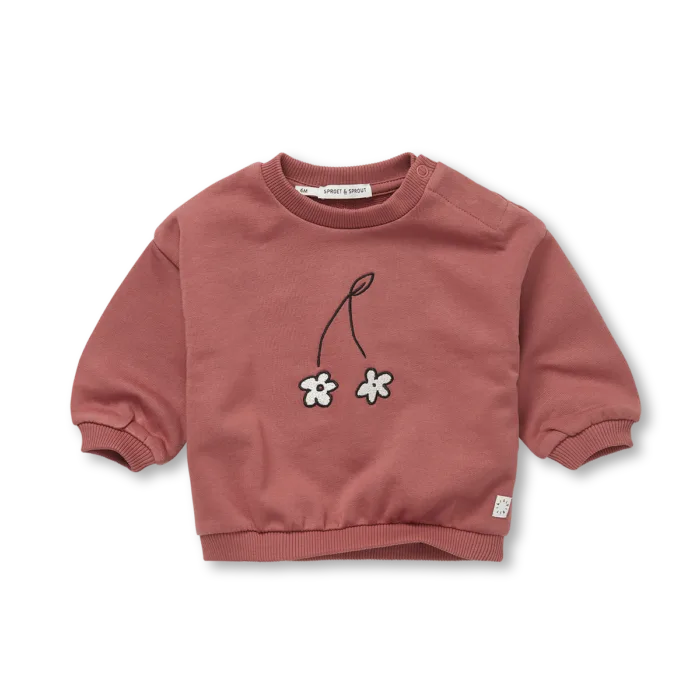 Sproet & Sprout Baby Sweatshirt cherry flower