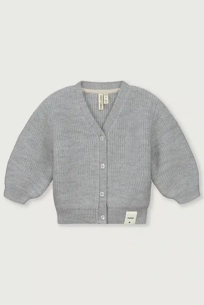 BABY-Knitted-Cardigan-Grey-melange_Front