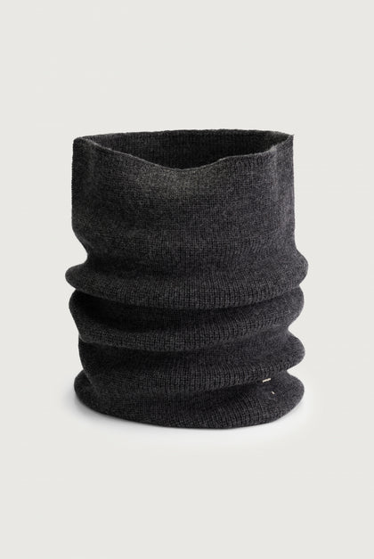 Gray-Label-ACC061-518-Knitted_Endless_Scarf-Nearly_Black_Melange_Front