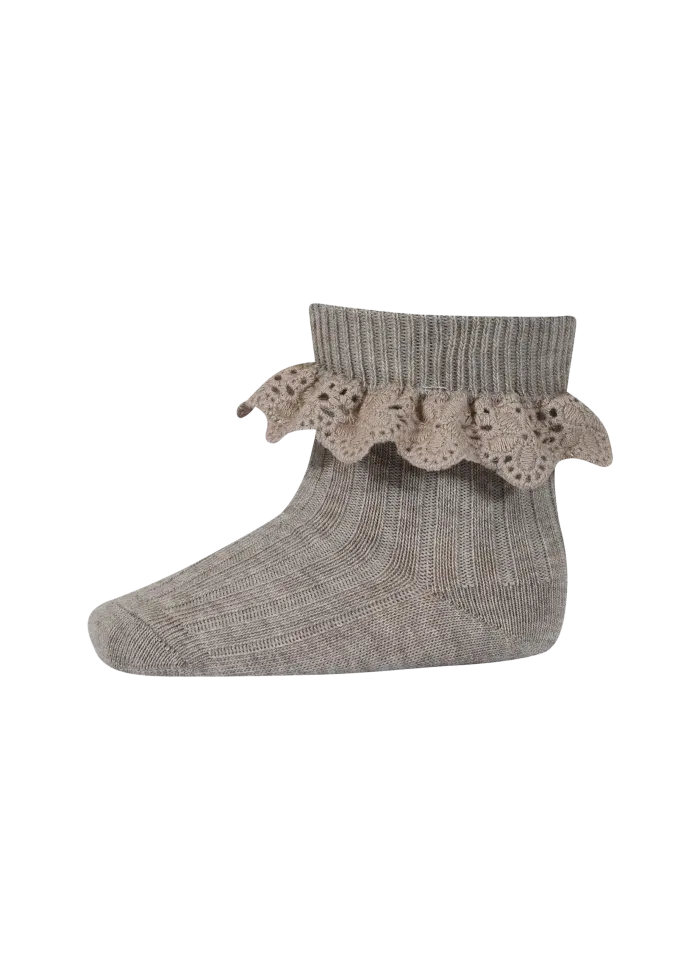 mp-denmark-lea-socks-lace-light-brown-melange-maat