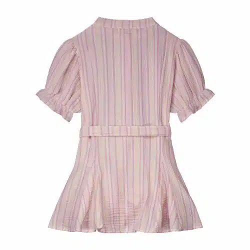 Ise Dress - Stripes Yellow_Pink_back