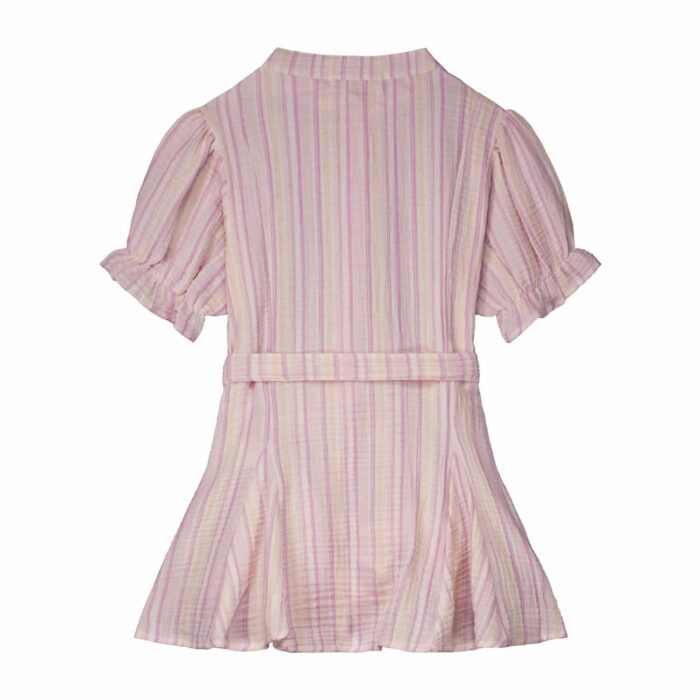 Ise Dress - Stripes Yellow_Pink_back