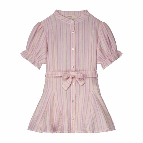 Ise Dress - Stripes Yellow_Pink_front