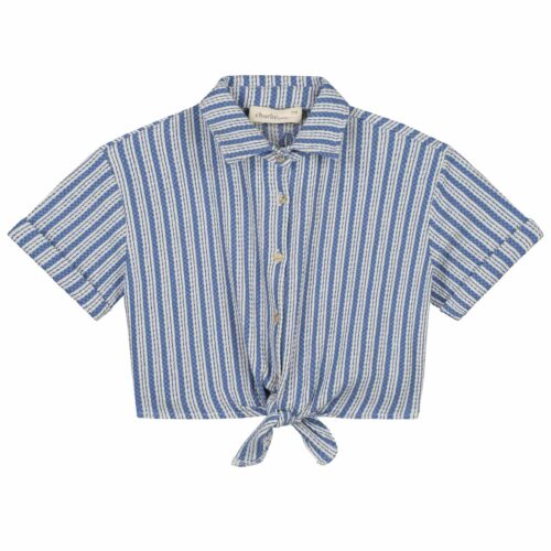 georgie-blouse stripes blue white_Front