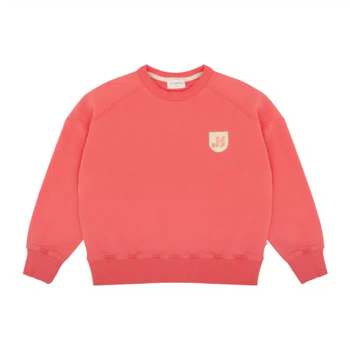 Sammy badge sweater Coral orange