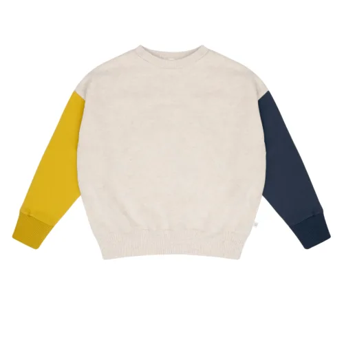 LUCKY-BIRD-SWEATER--ECRU-MELANGE---GOLD-BLUE