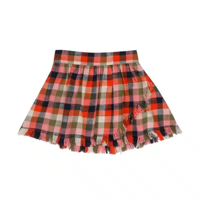 SISI-SKIRT--ORANGE-MULTI-CHECK