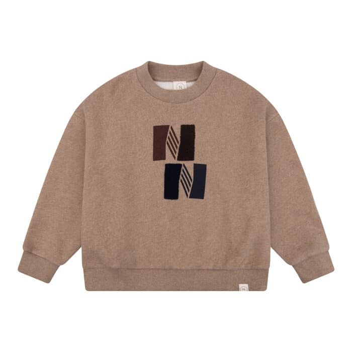 BOYS - Oversized sweater brown melange NN - 4S3A3968