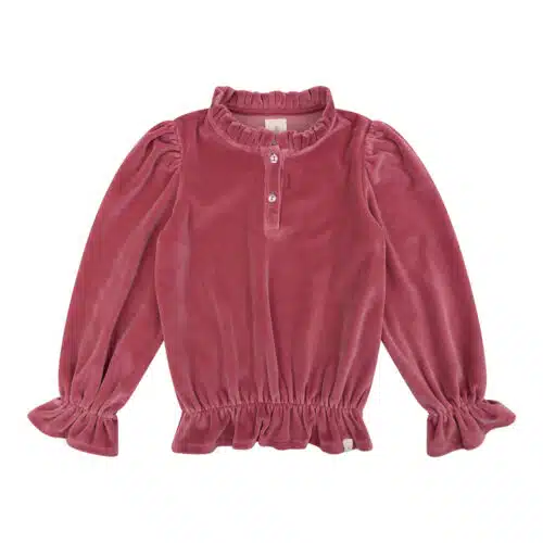 Julie blouse rose velvet - 4S3A4022