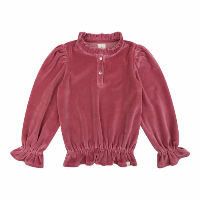 Julie blouse rose velvet - 4S3A4022
