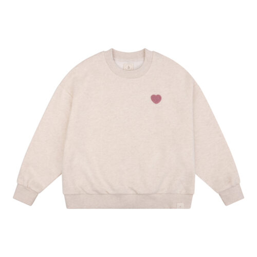 Oversized sweater mauve heart - 4S3A4020