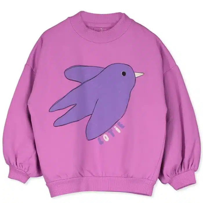lotiekids-sweatshirt-flowing-bird-fucsia