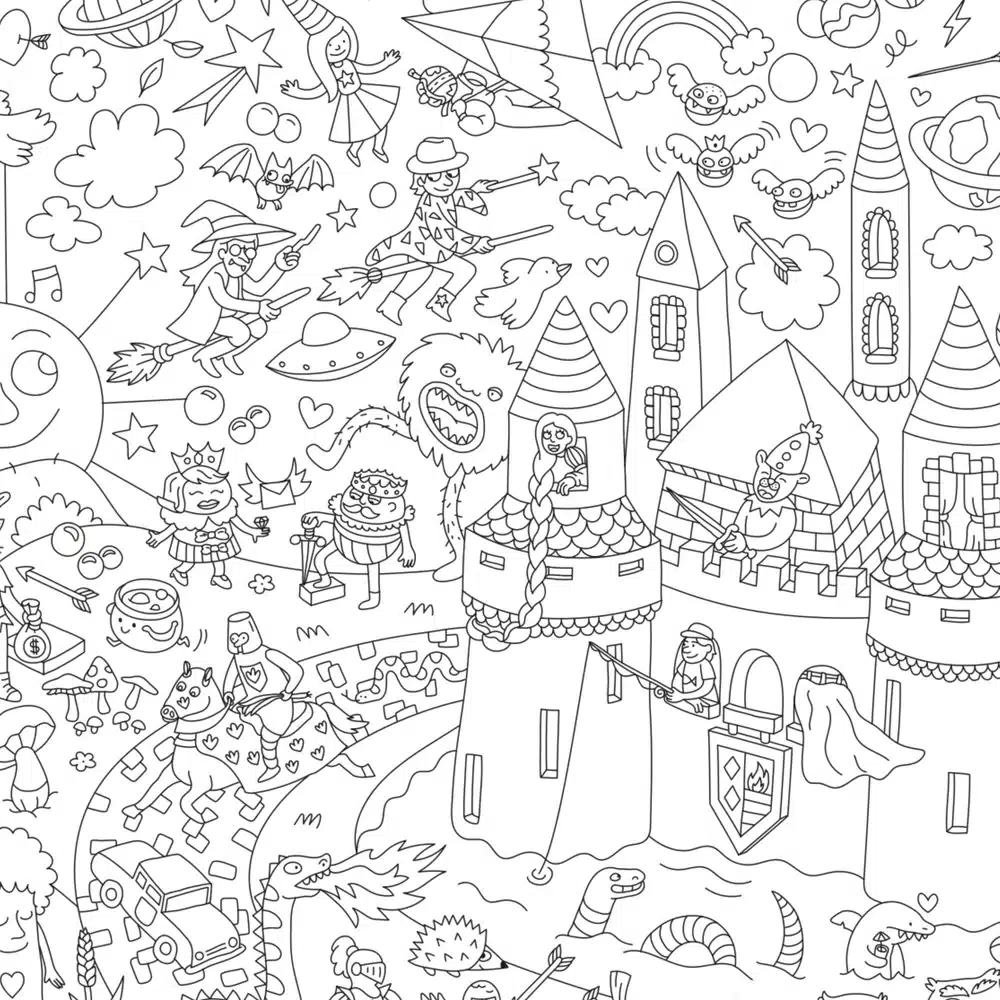 illustration-detail-colorie-chateau-dragon-poster-magic