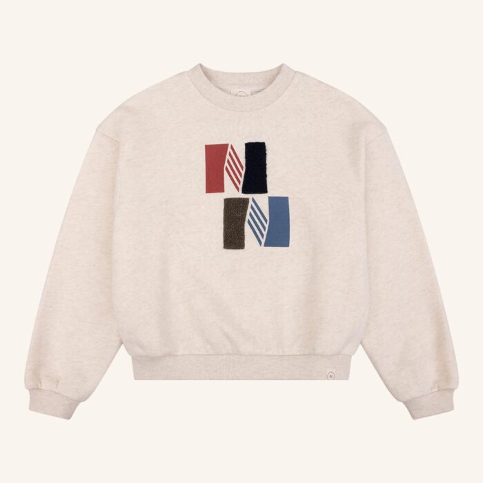 Navy Natural Oversized sweater NN beige mel