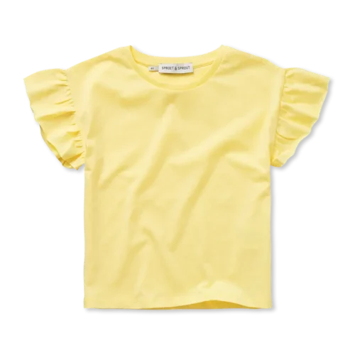 GirlsT-shirtrufflesleevePastelyellowprimary