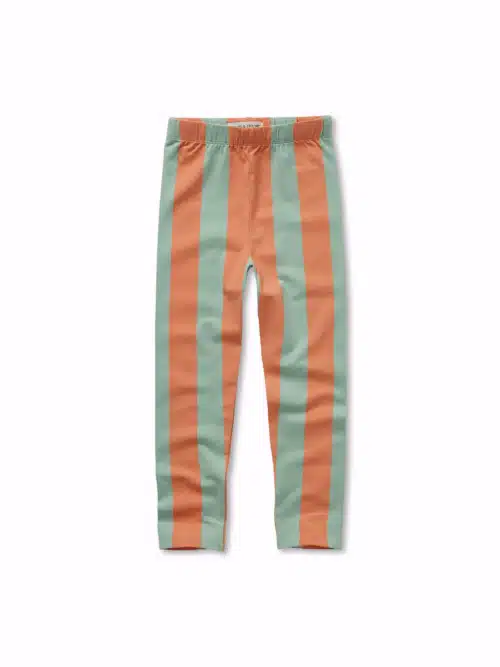 Legging block stripes Silt green primary