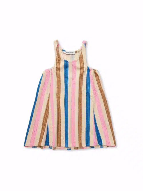 Loose dress striped Sesame primary