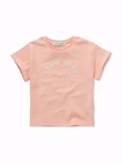 Terry T-shirt show pony Blush pink primary