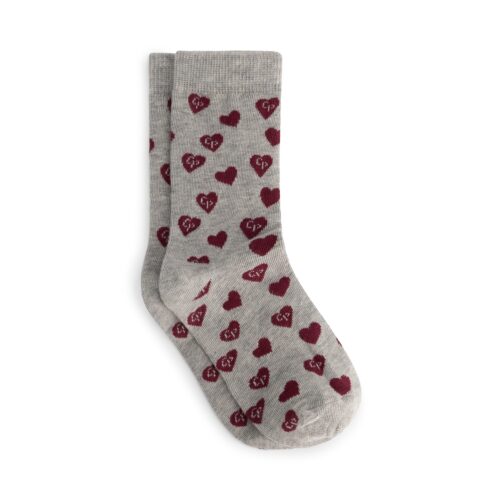 Seven Socks Grey Melange Bordeaux